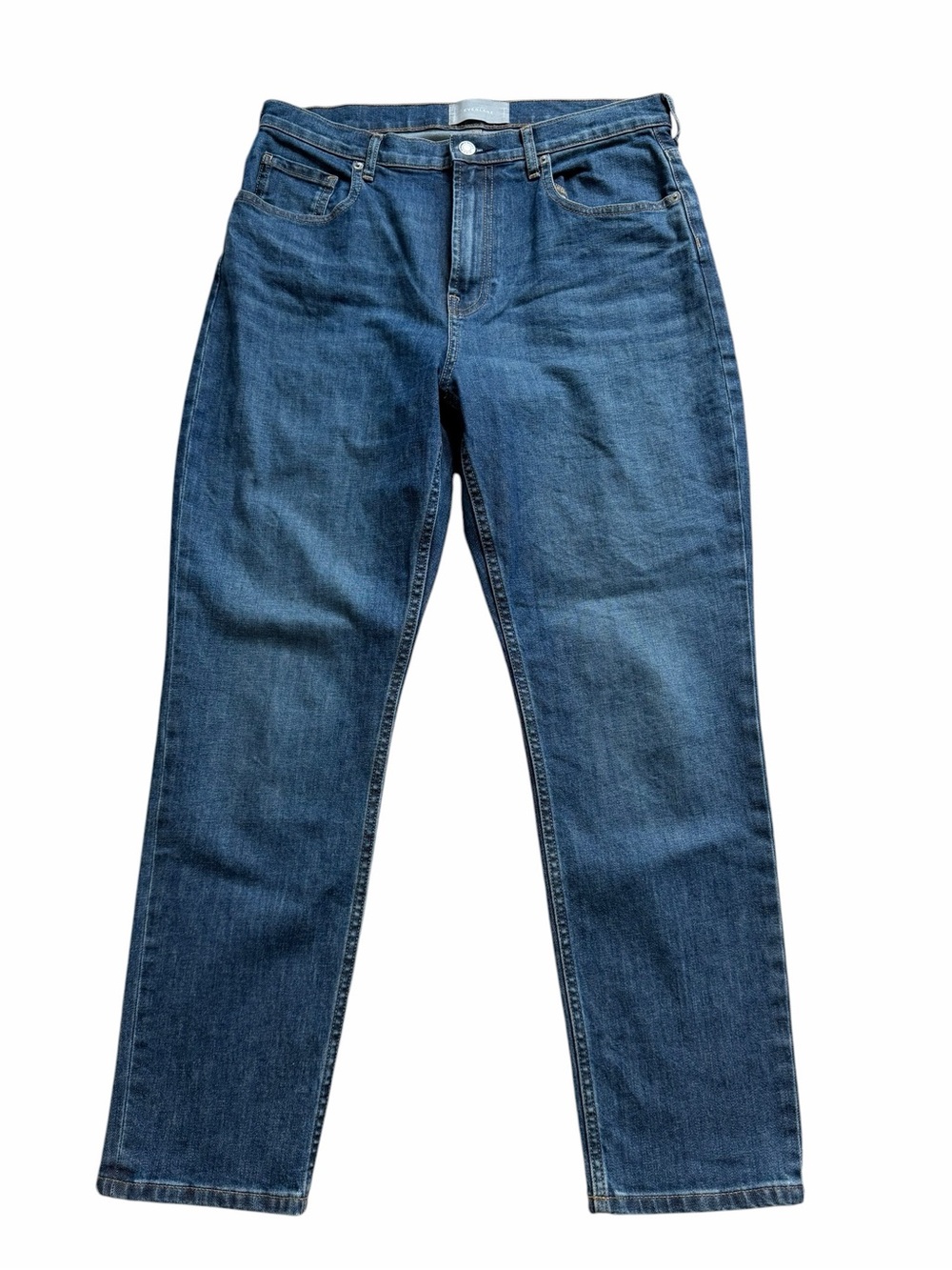 Everlane Women’s High Waisted Straight Leg Jeans size 31 Blue Denim Cotton NWOT